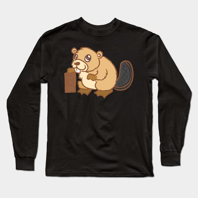 Beaver forest rodents for children animal welfare animal hunters Long Sleeve T-Shirt by KK-Royal